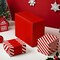 Reversible Wrapping Paper - Mini Roll - 17 Inch x 33 Feet - Red and Stripes Design for Christmas, Birthday, Holiday, Wedding, Baby Shower